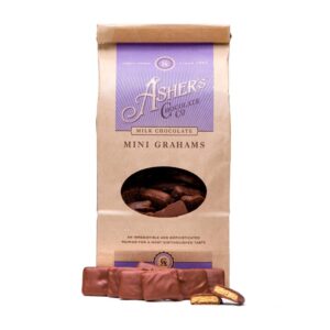 Asher's Milk Chocolate Covered Mini Graham Crackers Bag 6oz 6ct